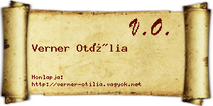 Verner Otília névjegykártya